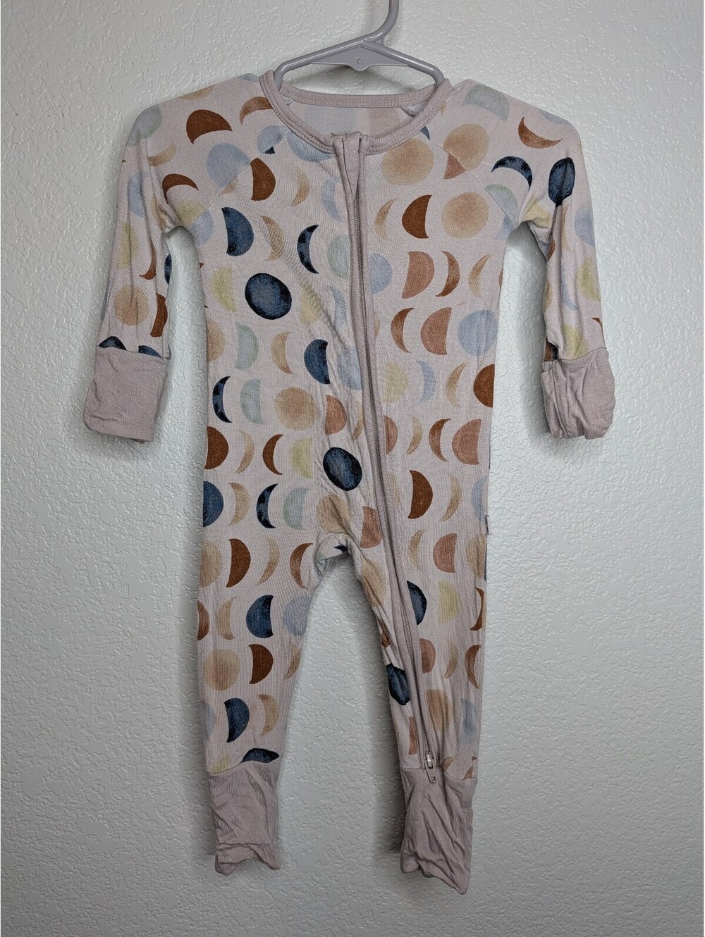 Little Sleepies Moon Phase zip-up sleeper Size 0-3 months